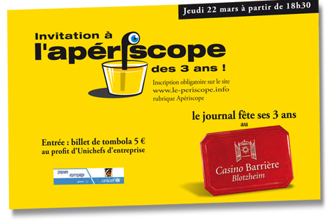 Le périscope, journal économique de Mulhouse et environs, apériscope des 3 ans